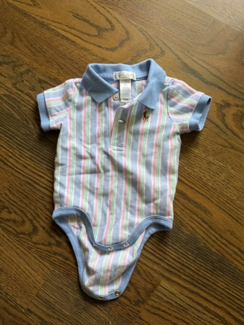 Striped Oxford Mesh Polo Ralph Lauren Bodysuit Newborn